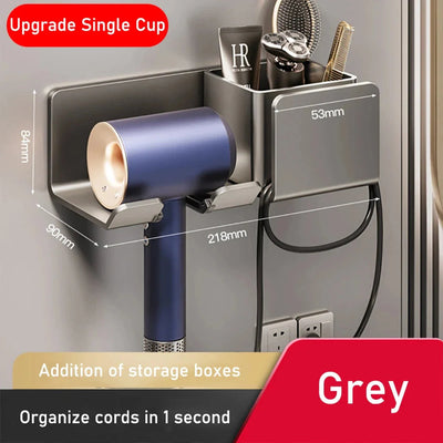 Hair Dryer Holder Wall Mount Stand For Bathroom Accessories