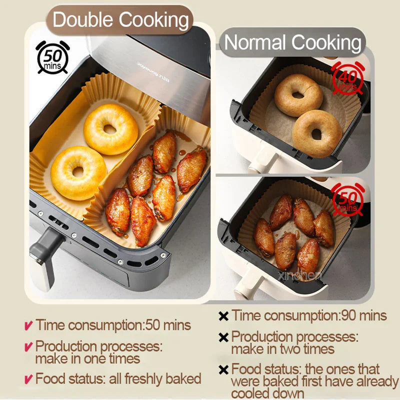 EcoCrisp Non Stick Air Fryer Liners For Easy Cooking Cleanup