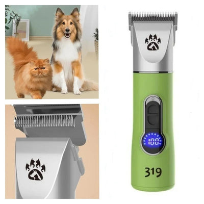 Cordless Dog Grooming Clipper Rechargeable Quiet Pet Trimmer