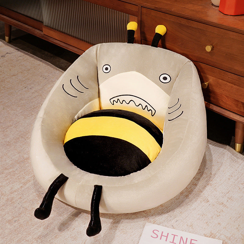 Solid Plush Square Chair Cushion Soft Cotton Padded Seat Mat