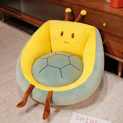 Solid Plush Square Chair Cushion Soft Cotton Padded Seat Mat