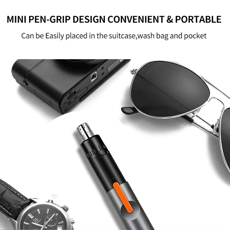 Nose And Ear Hair Trimmer Portable USB Charging Rotating Groomer