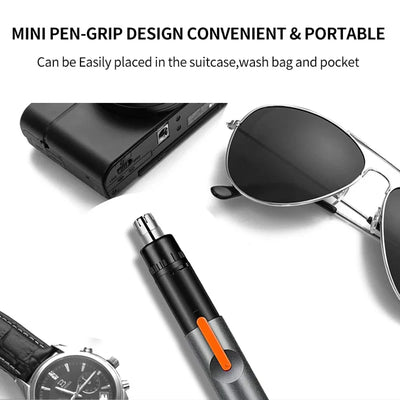 Nose And Ear Hair Trimmer Portable USB Charging Rotating Groomer