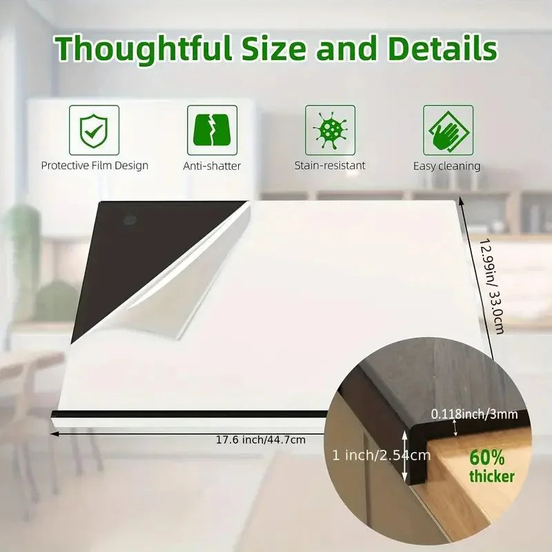 ClearCut Acrylic Cutting Board Durable Non Slip Kitchen Surface