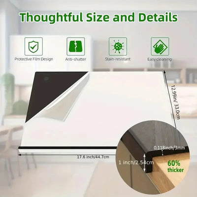 ClearCut Acrylic Cutting Board Durable Non Slip Kitchen Surface