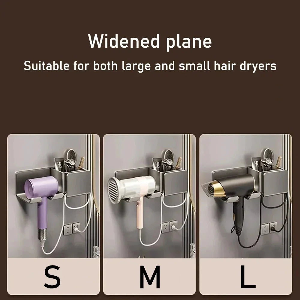 Hair Dryer Holder Wall Mount Metal Stand Cradle For Straightener