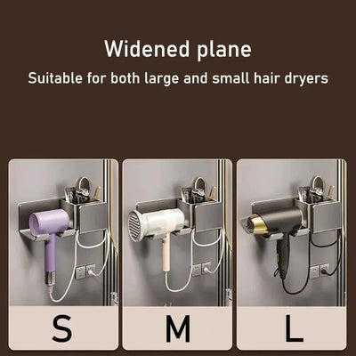 Hair Dryer Holder Wall Mount Metal Stand Cradle For Straightener