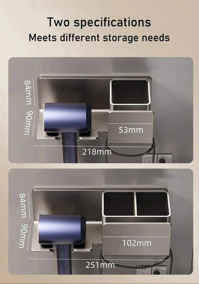 Hair Dryer Holder Wall Mount Metal Stand Cradle For Straightener