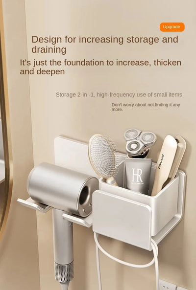Hair Dryer Holder Wall Mount Stand For Bathroom Accessories
