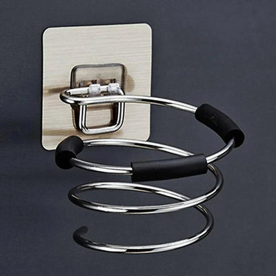 Spiral Wall Mounted Hair Dryer Holder Storage Organizer Rack