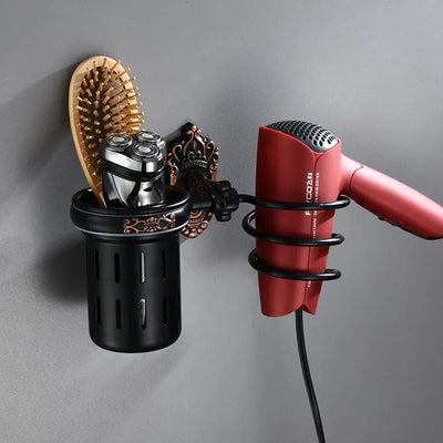 Hair Dryer Holder Aluminum Bathroom Shelf Vintage Style