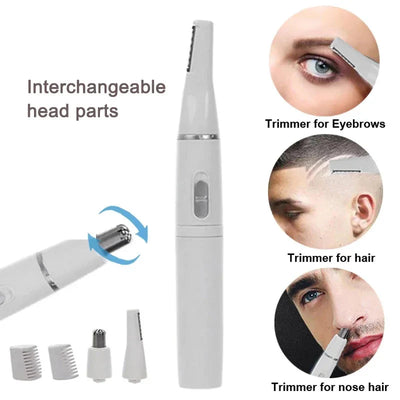 Nose And Ear Hair Trimmer Eyebrow Facial Hair Removal Shaver Battery