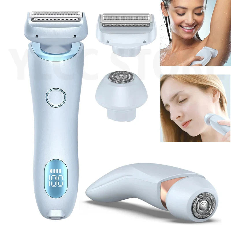 Women's Electric Shaver Bikini Trimmer For Face Underarms Legs Body