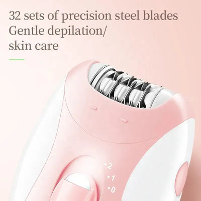 Kemei Rechargeable Women Electric Epilator For Facial And Body Hair Removal