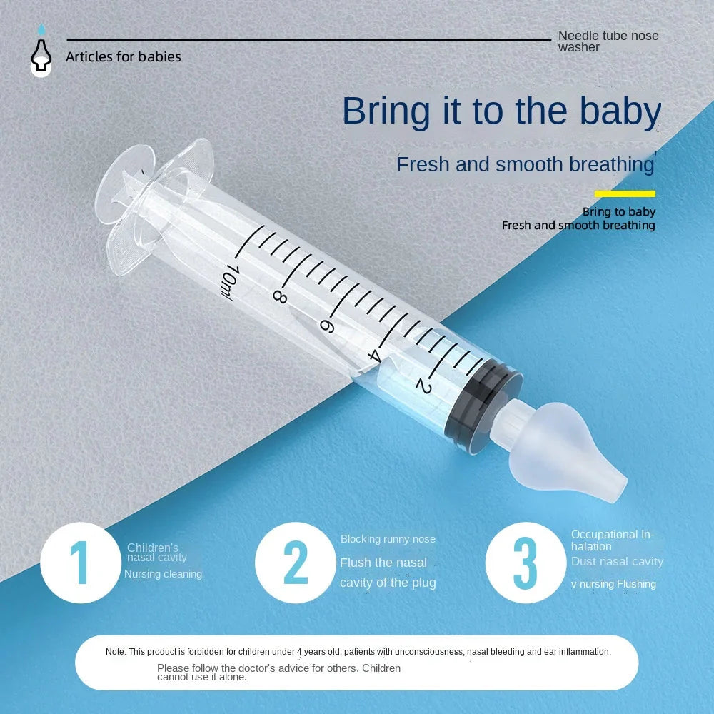 Baby Nasal Aspirator 10ML 2Pcs Rhinitis Nasal Cleaner Tube