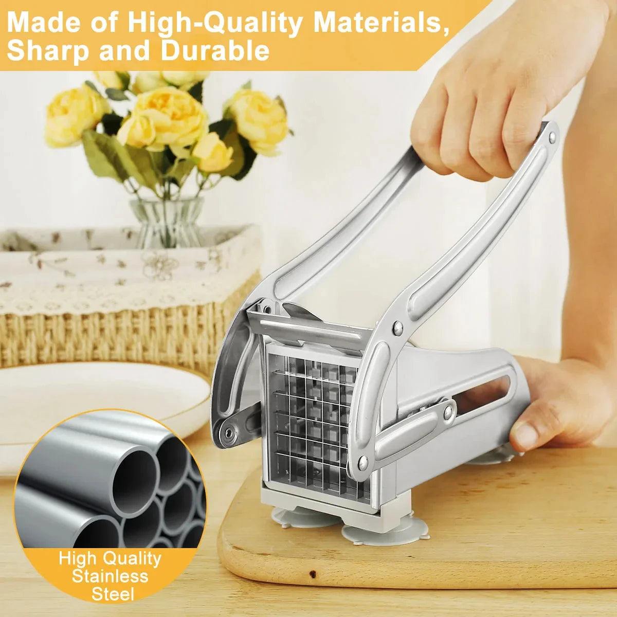SliceMaster Stainless Steel Potato Cutter For Easy Crisp Slices