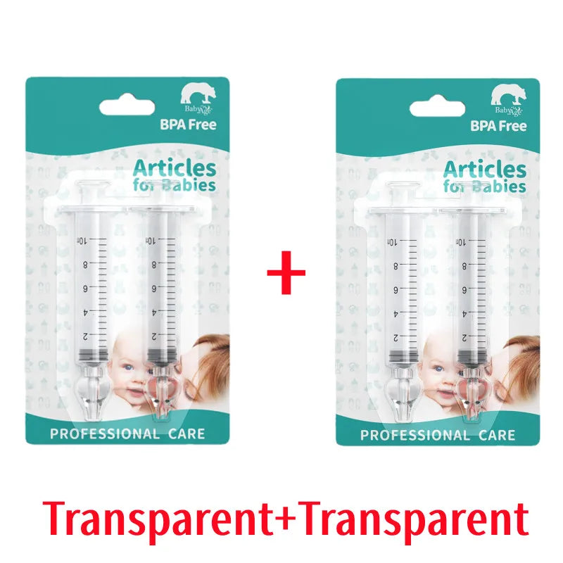 Baby Nasal Aspirator 10ML 20ML Soft Silicone Nose Cleaner Syringe