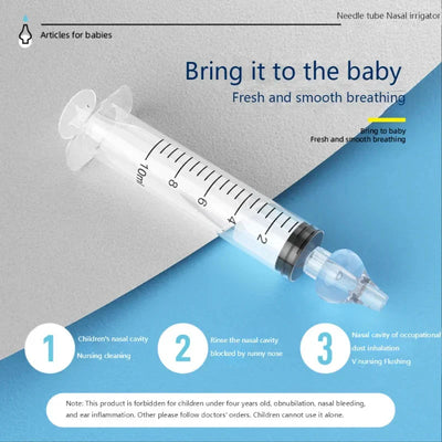 Baby Nasal Aspirator Syringe Nasal Irrigator Kids Nose Cleaner