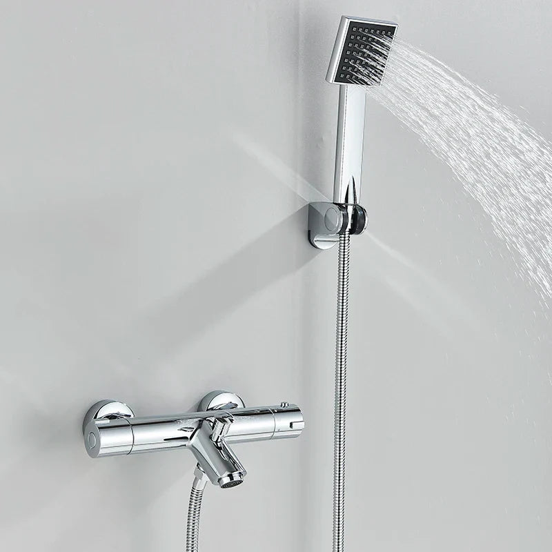 Bathtub Faucet Shower Set Wall Mount With Hand Shower Two Functions