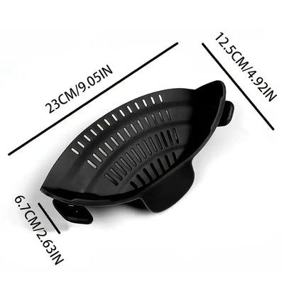 ClipStrain Adjustable Silicone Strainer For Kitchen Draining Tasks