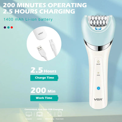 Women Electric Shaver Epilator For Legs Body Wet Dry Bikini Trimmer