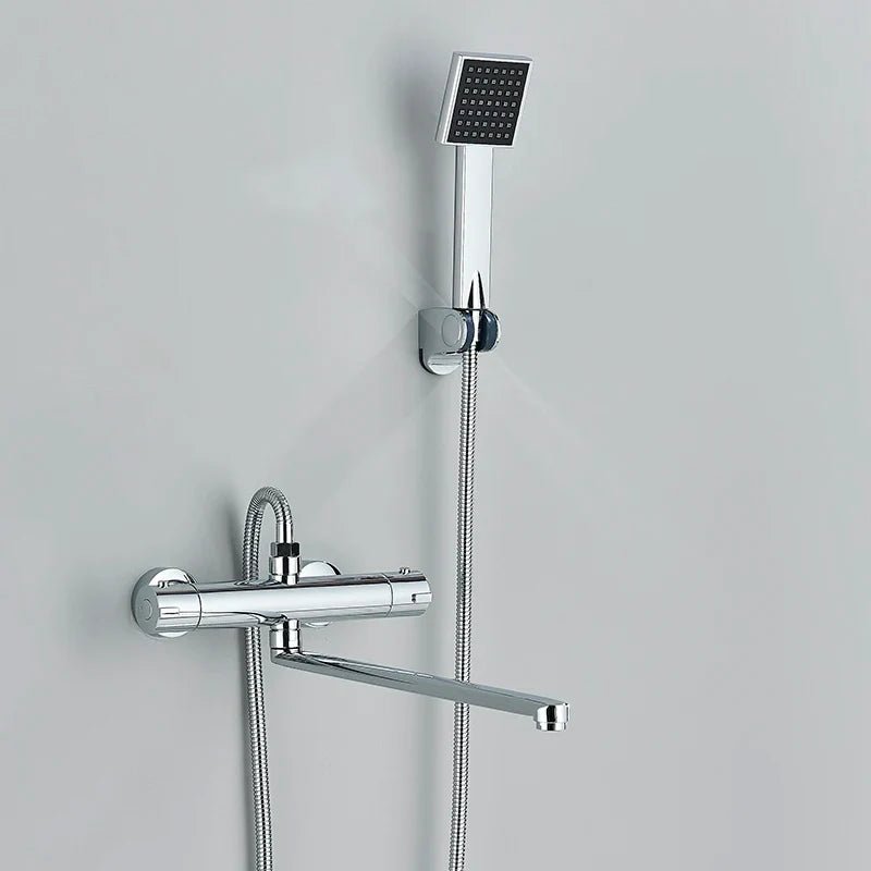 Bathtub Faucet Shower Set Wall Mount With Hand Shower Two Functions