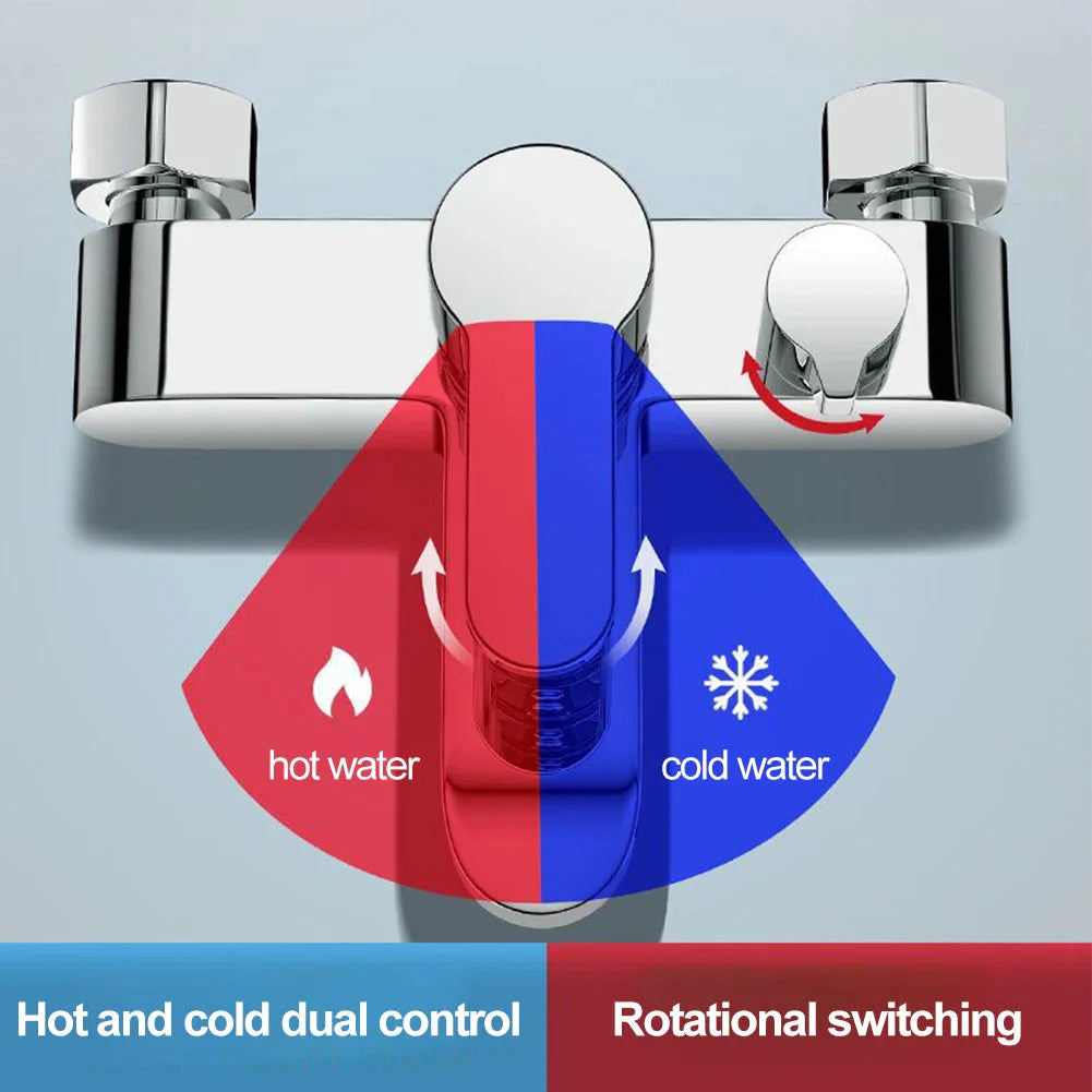 Triple Shower Faucet Decorative Covers Set For Bathroom Hot Cold Water