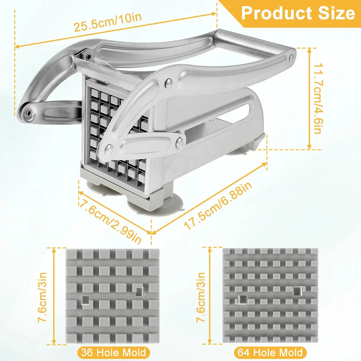 SliceMaster Stainless Steel Potato Cutter For Easy Crisp Slices