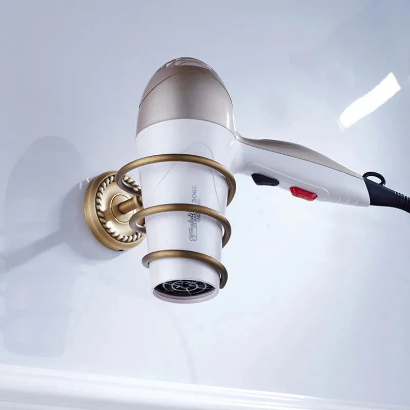 Hair Dryer Holder Wall-Mounted Stand Organizer Storage Cradle
