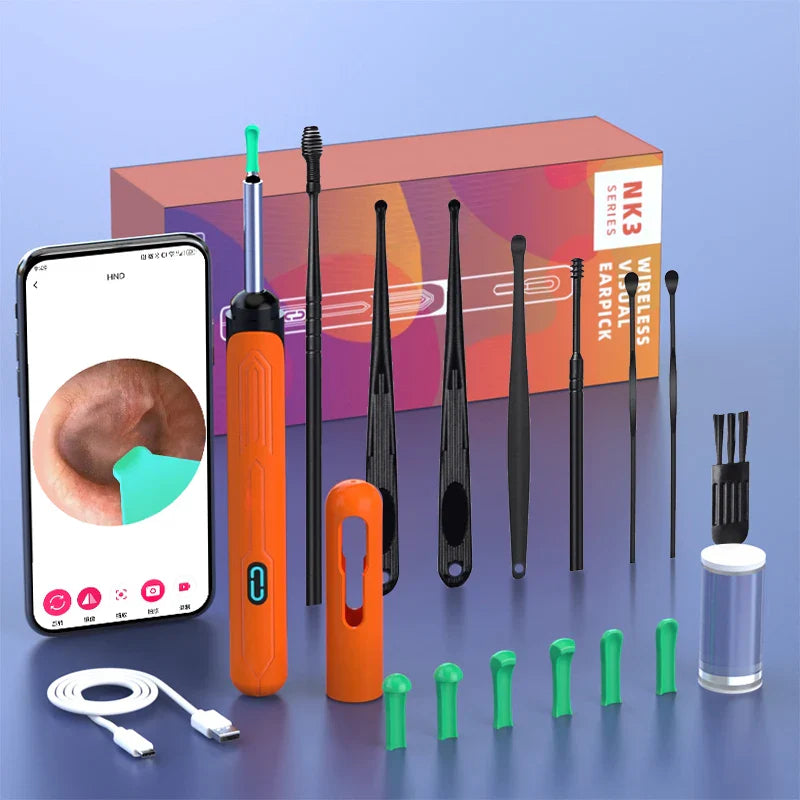Ear Cleaner With Camera USB C Charging Otoscope Endoscope Set