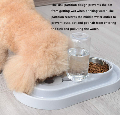 Stainless Steel Pet Bowl With Automatic Water Dispenser For Pets