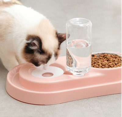 Stainless Steel Pet Bowl With Automatic Water Dispenser For Pets