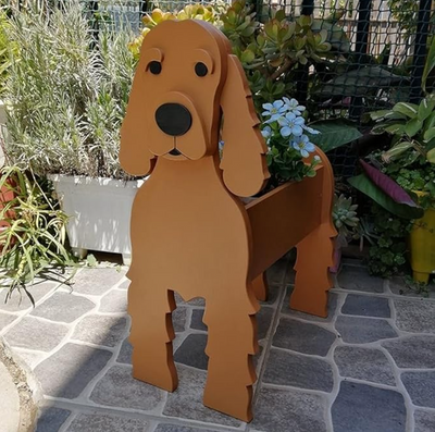 Dog Garden Pot Decorative Outdoor Flower Planter For Yard
