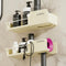 Hair Dryer Rack Punch-Free Bathroom Organizer Wall Mount Holder