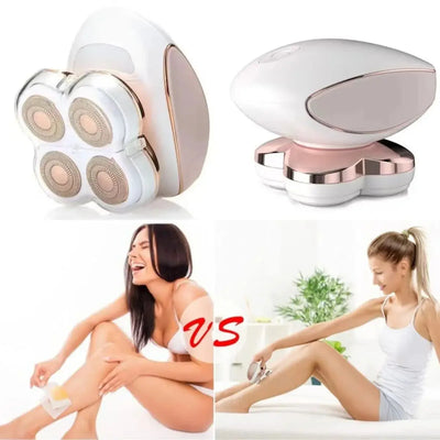 Rechargeable Lady Epilator For Face Legs Arms 4x Hair Removal Power