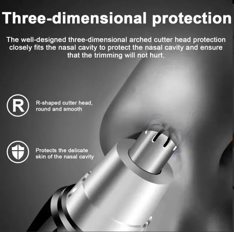 Wireless Waterproof Nose Hair Trimmer Electric Battery Operated