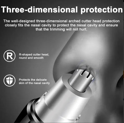 Wireless Waterproof Nose Hair Trimmer Electric Battery Operated