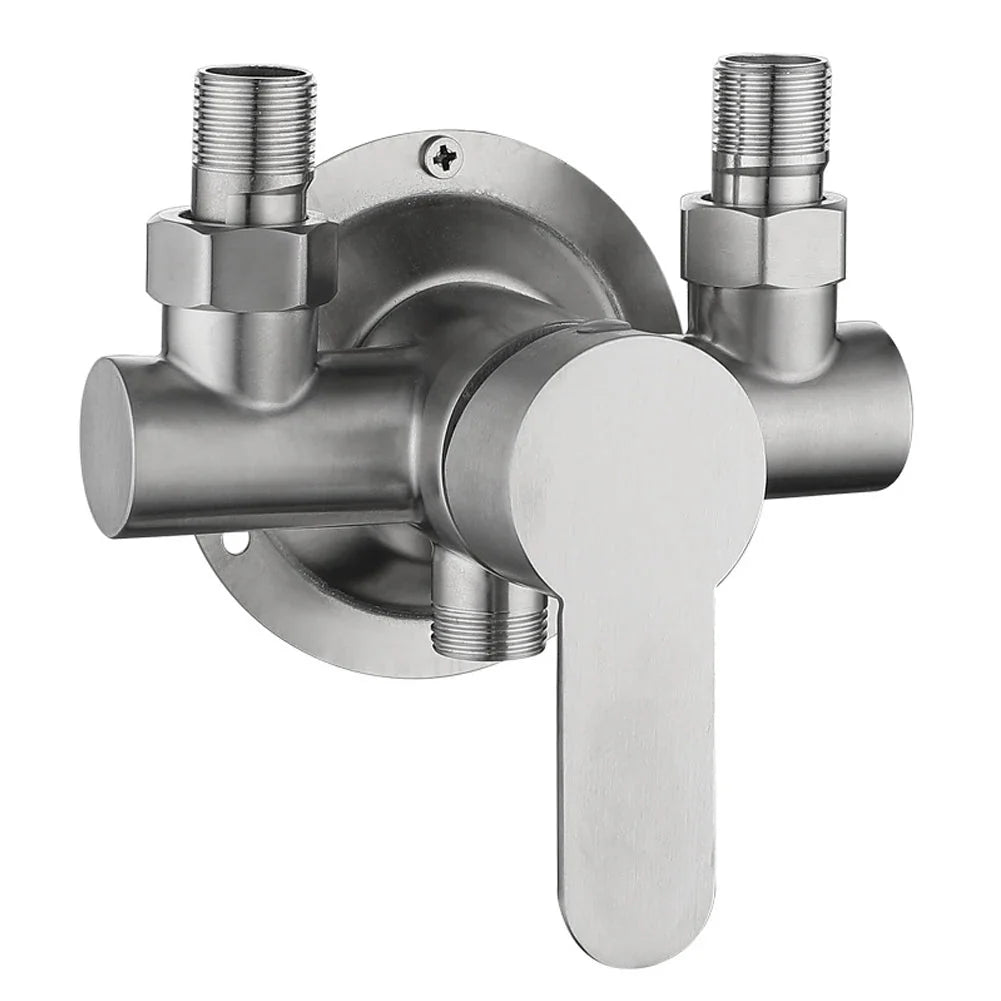 Stainless Steel Shower Faucet Wall Mounted Hot Cold Water Mixer