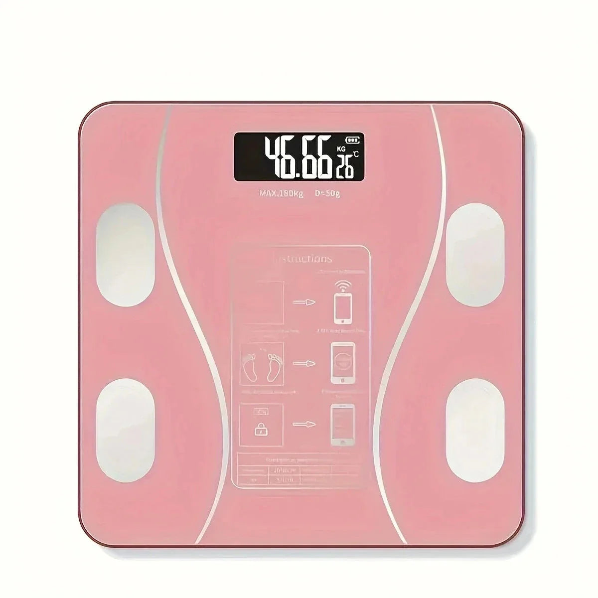 Bluetooth Digital Bathroom Scale Wireless Electronic Weight Monitor