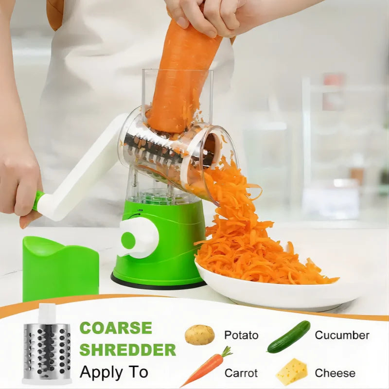 SliceMaster Rotary Grater 5-in-1 Kitchen Tool For Easy Grating