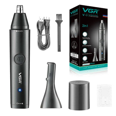2in1 Washable Nose Hair Trimmer Electric Beard And Ear Groomer