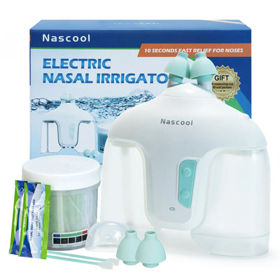 Nascool Electric Nasal Irrigation System With 50 SaltPods Irrigator