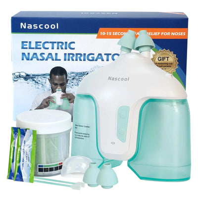 Nascool Electric Nasal Irrigation System With 50 SaltPods Irrigator