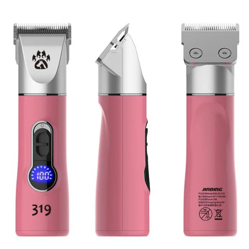 Cordless Dog Grooming Clipper Rechargeable Quiet Pet Trimmer