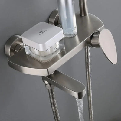Bathtub Shower Faucet Set Brushed Finish Tub And Shower Combo