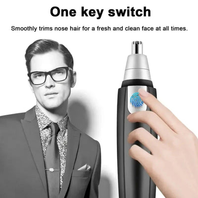 Wireless Waterproof Nose Hair Trimmer Electric Battery Operated