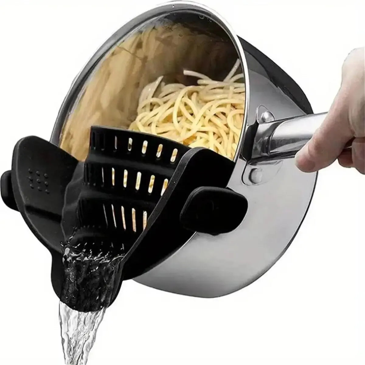 ClipStrain Adjustable Silicone Strainer For Kitchen Draining Tasks