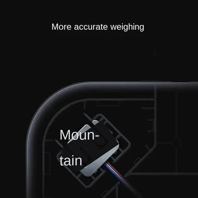 Gym Battery Digital Bathroom Scale Black Tempered Glass Weighing