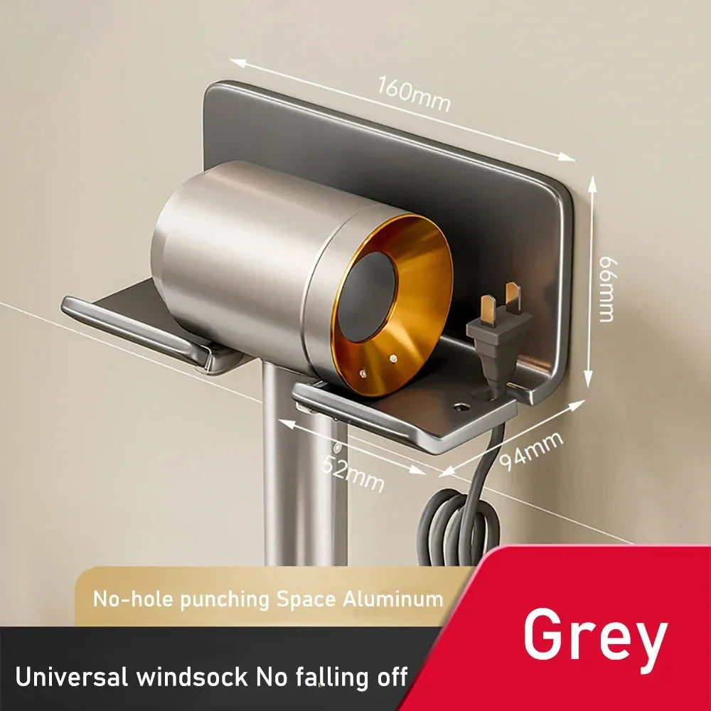 Hair Dryer Holder Wall Mount Metal Stand Cradle For Straightener