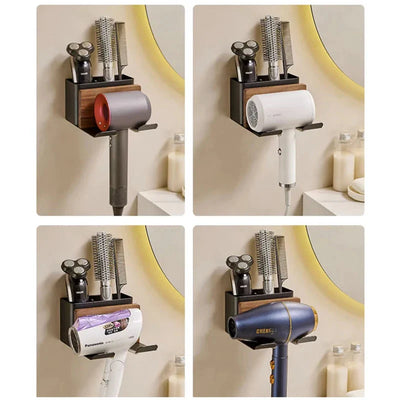 Hair Dryer Holder Wall Mount Stand Organizer For Straightener Cradle